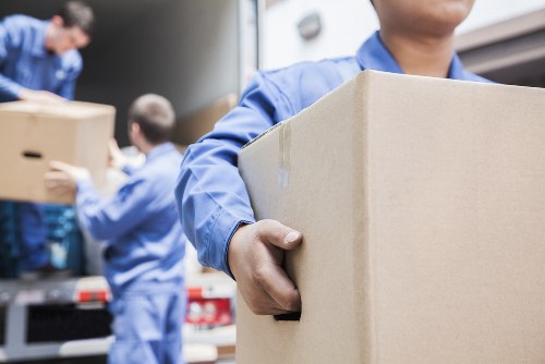 House movers preparing a home removal in Harrow