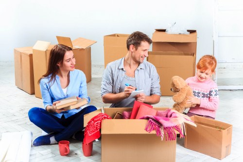Commercial moving team planning an office relocation in Harrow