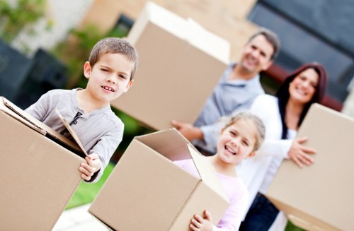 Loading furniture and fragile items into a removals vehicle in Harrow
