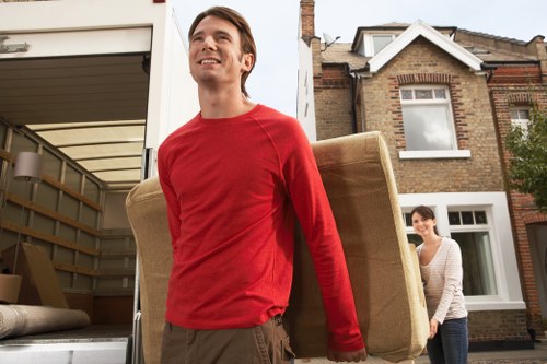 Removal team preparing for a house move in Harrow