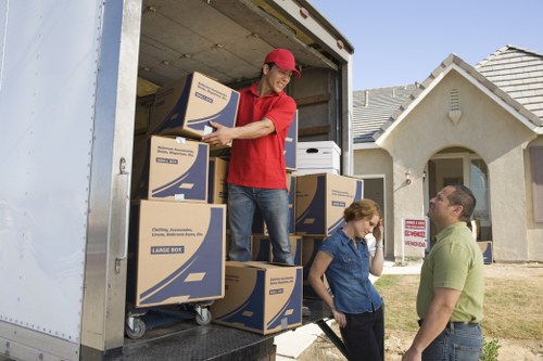Reusable furniture and household items prepared for charity donation