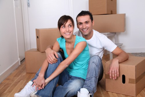 Professional van loading service in Harrow with moving boxes