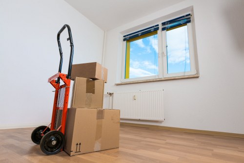 Staff preparing for an office move in Harrow