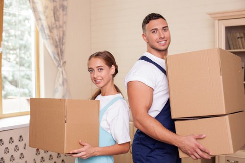 Protective wrapping and furniture preparation for home moves