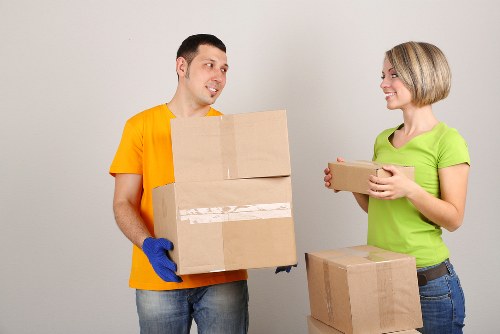 Secure storage boxes prepared for removals in Harrow