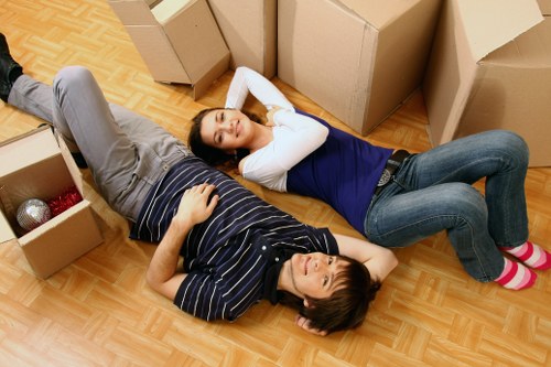 Final delivery of furniture and packed items at a property